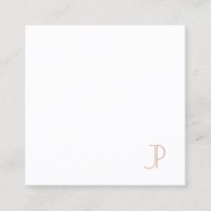 Modern Personalized Simple Template Luxury Elegant Square Business Card