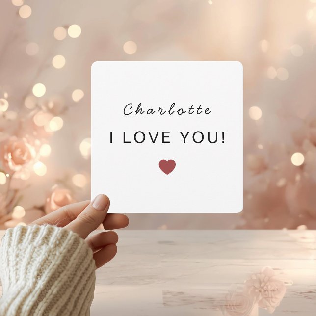 Modern Personalized Valentine Card – I Love You (Creator Uploaded)