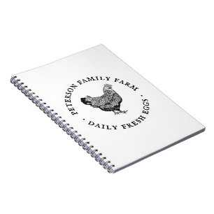 Modern Personalized Vintage Egg Notebook