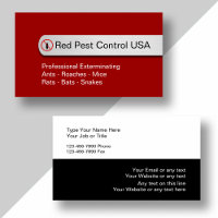 Modern Pest Control Business Cards