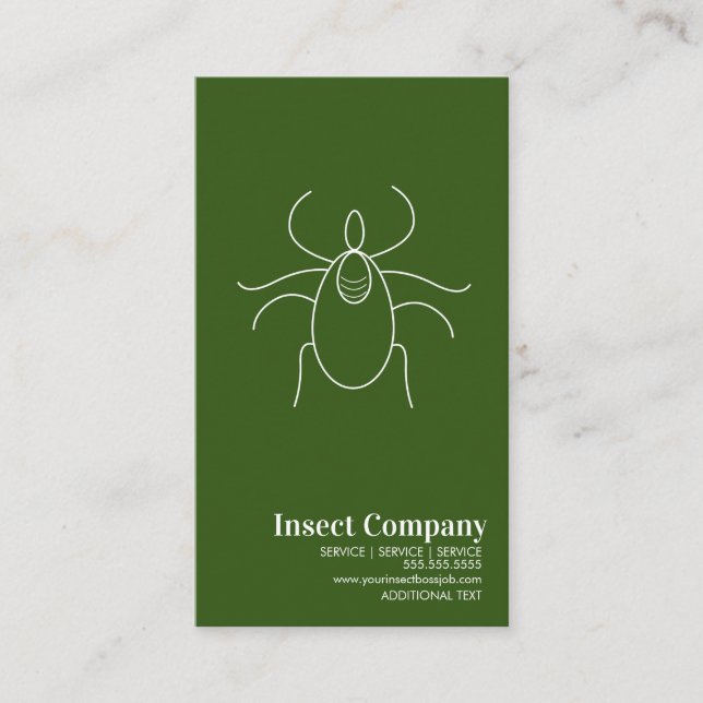 Modern Pest Control Company Logo Business Card (Front)