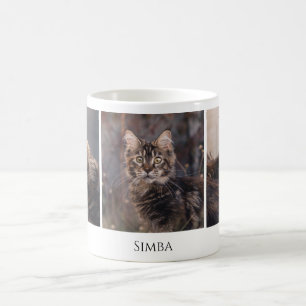 Modern Pet Cat Custom Photo Collage Coffee Mug