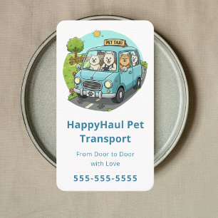 Modern Pet Chauffeur Pet Taxi Service Pet Shuttle Business Card