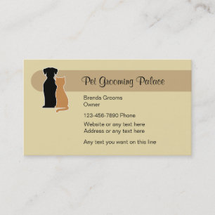 Modern Pet Grooming Business Cards
