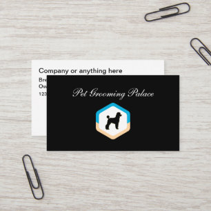 Modern Pet Grooming Services Business Cards 