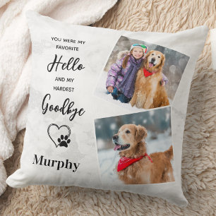 Modern Pet Loss Gift - Personalised Dog Memorial Cushion