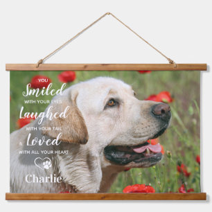 Modern Pet Loss Personalized Photo Dog Memorial Hanging Tapestry