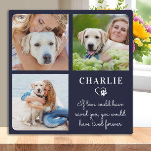 Modern Pet Memorial Custom Dog Photo Collage Plaque