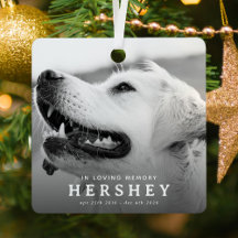 Modern Pet Memorial Photo Keepsake Christmas