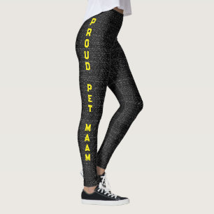 Modern Pet Mum Faux Black Jeans Denim Custom Made Leggings