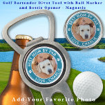Modern Pet Photo Custom Dog Mum Personalised Golf Divot Tool<br><div class="desc">Best Mum By Par ... Two of your favourite things , golf and your dog ! Now you can take your best friend with you as you play 18 holes . Customise these golf ball markers and matching golf accessories with your dogs favourite photo and name . Great gift to...</div>