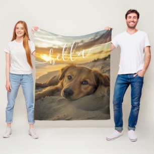 Modern Pet Photo Fleece Blanket