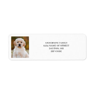 Modern Pet Photo Return Address Label