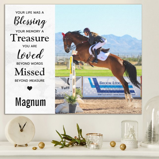 Modern Pet Remembrance Dog Cat Horse Memorial Canvas Print (Creator Uploaded)
