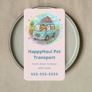 Modern Pet Taxi Service Pet Travel Concierge Business Card