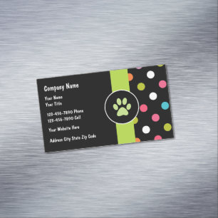 Modern Pet Theme Magnetic Business Card