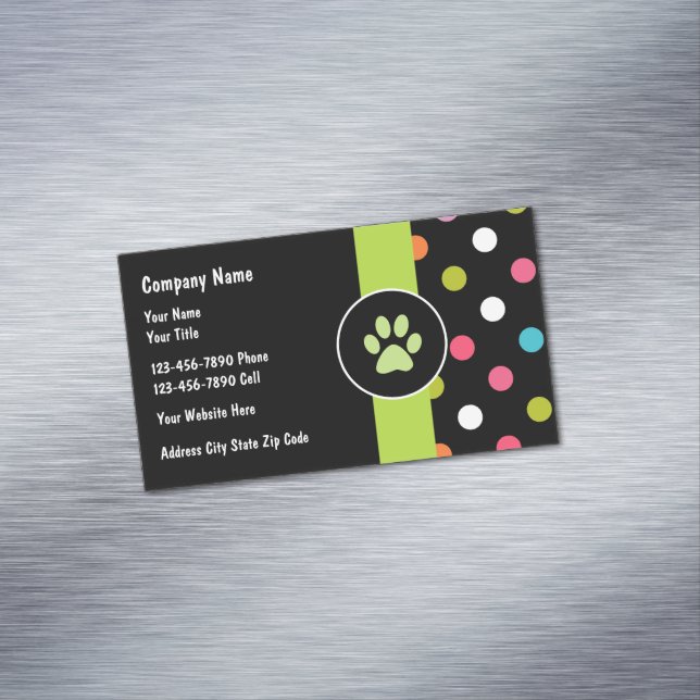 Modern Pet Theme Magnetic Business Card (In Situ)