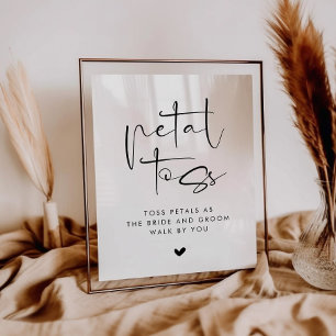 Modern Petal Toss Sign For Wedding