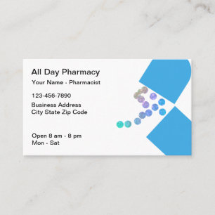 Modern Pharmacy Pharmacist Theme Business Cards