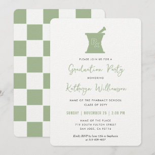 Modern PharmD Pharmacy School Graduation Invitation