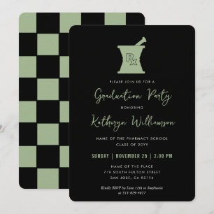 Modern PharmD Pharmacy School Graduation Invitation