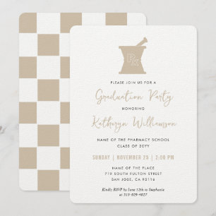 Modern PharmD Pharmacy School Graduation Invitation
