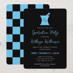 Modern PharmD Pharmacy School Graduation Invitation