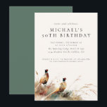 Modern Pheasant Hunting Adult Birthday Invitation<br><div class="desc">Modern Pheasant Hunting Themed Rustic Sophisticated Country Adult Birthday Party Invitation Template that is fully customizable to fit your event.</div>