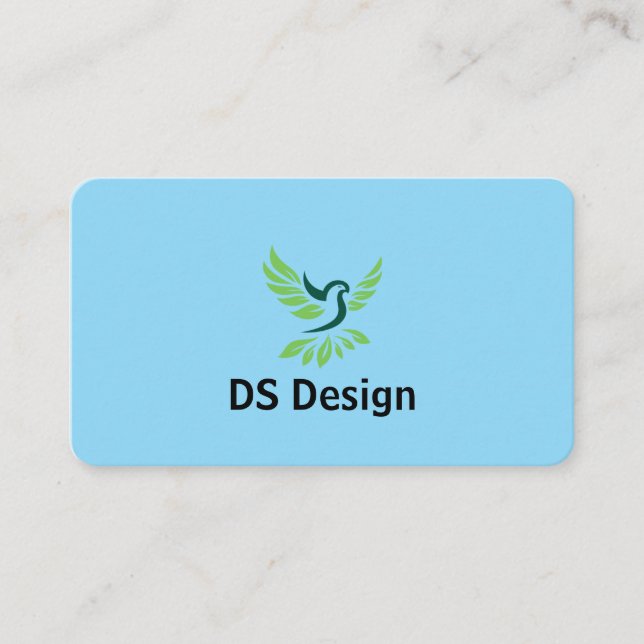 Modern Phoenix Logo Business Card (Front)