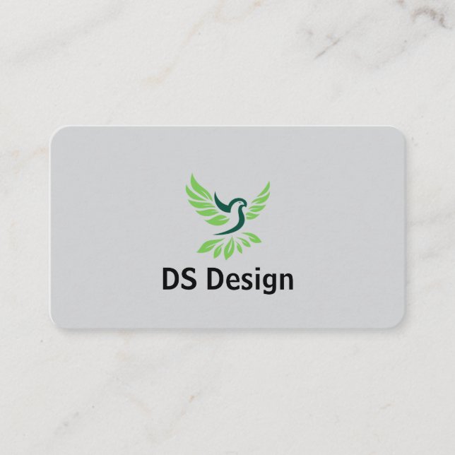 Modern Phoenix Logo Business Card (Front)