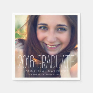 Modern Photo 2016 Graduation Party Paper Napkins