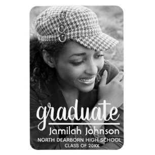 Modern Photo 2025 Graduation Announcement Magnet