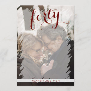 Modern Photo 40th Wedding Anniversary Invitation
