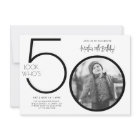 Modern Photo 50th Birthday Invitation