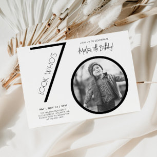 Modern Photo 70th Birthday Invitation