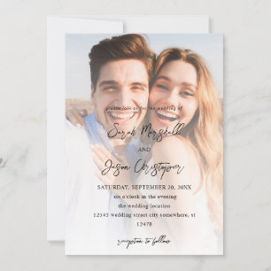 Modern Photo 7 Vertical Wedding V2 Invitation