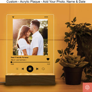 Modern Photo Album Music Wedding Anniversary Acrylic Sign