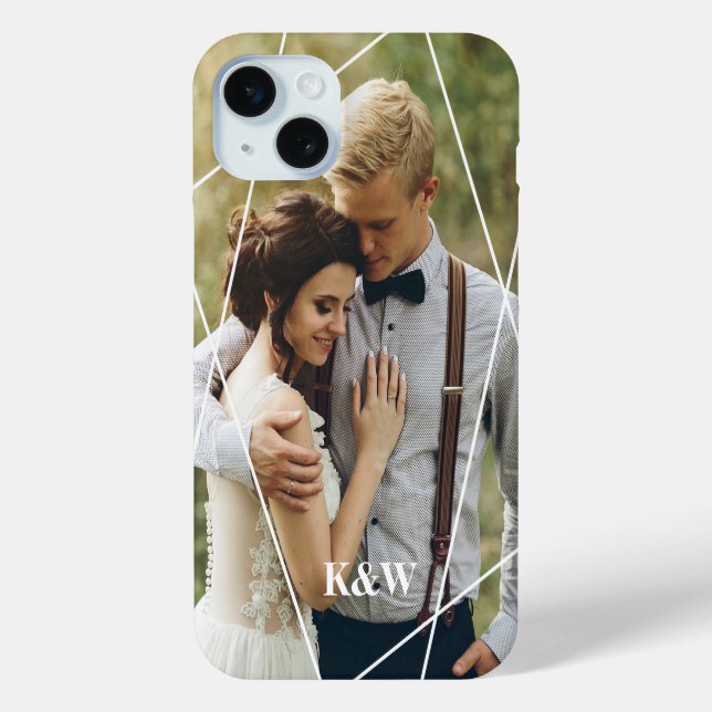 Modern Photo and Monogram Case-Mate iPhone Case (Back)