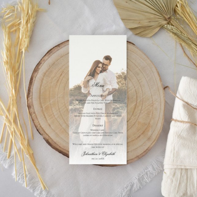 Modern Photo and Overlay Wedding Menu (Modern Photo and Overlay Wedding Menu)
