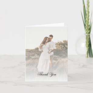 Modern Photo and Overlay Wedding Thank You Card