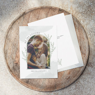 Modern Photo Arch Engagement Save The Date Card