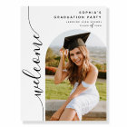 Modern Photo Arch Graduation Welcome Sign