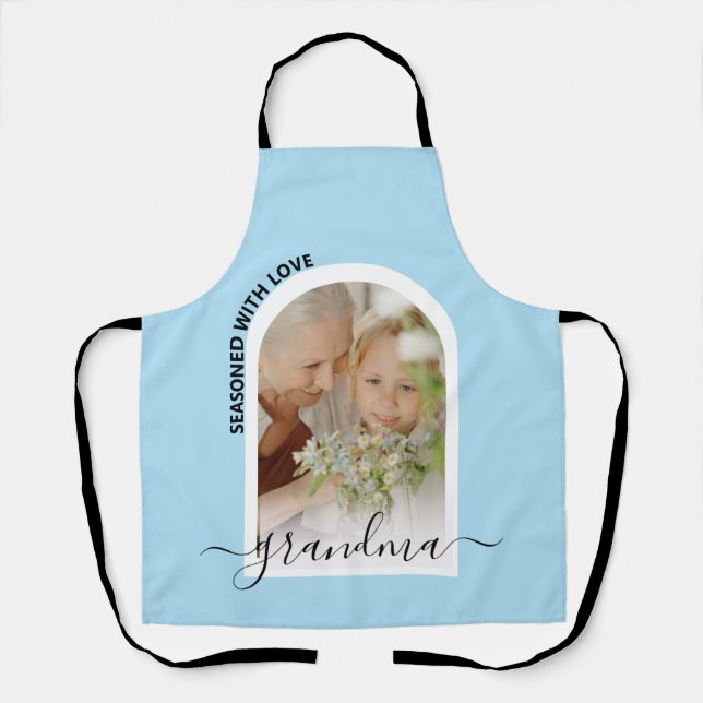 Modern Photo Arch Seasoned With Love Apron (Front)