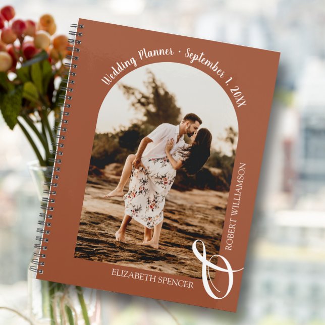 Modern Photo Arch Terracotta Wedding Planner (Creator Uploaded)