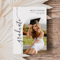 Modern Photo Arch Vertical Script Graduation