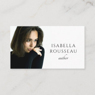 Modern Photo Author Business Card