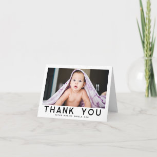 Modern Photo Baby Thank You Card