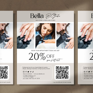 Modern Photo Beauty Salon Nail Tech Flyer