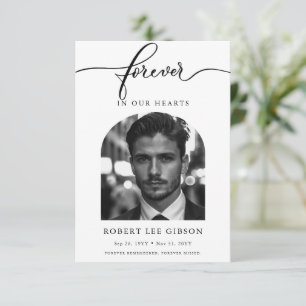 Modern Photo Bereavement Sympathy Funeral Memorial Thank You Card