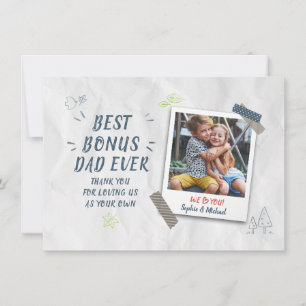 Modern Photo Best Stepdad Fathers Day Card